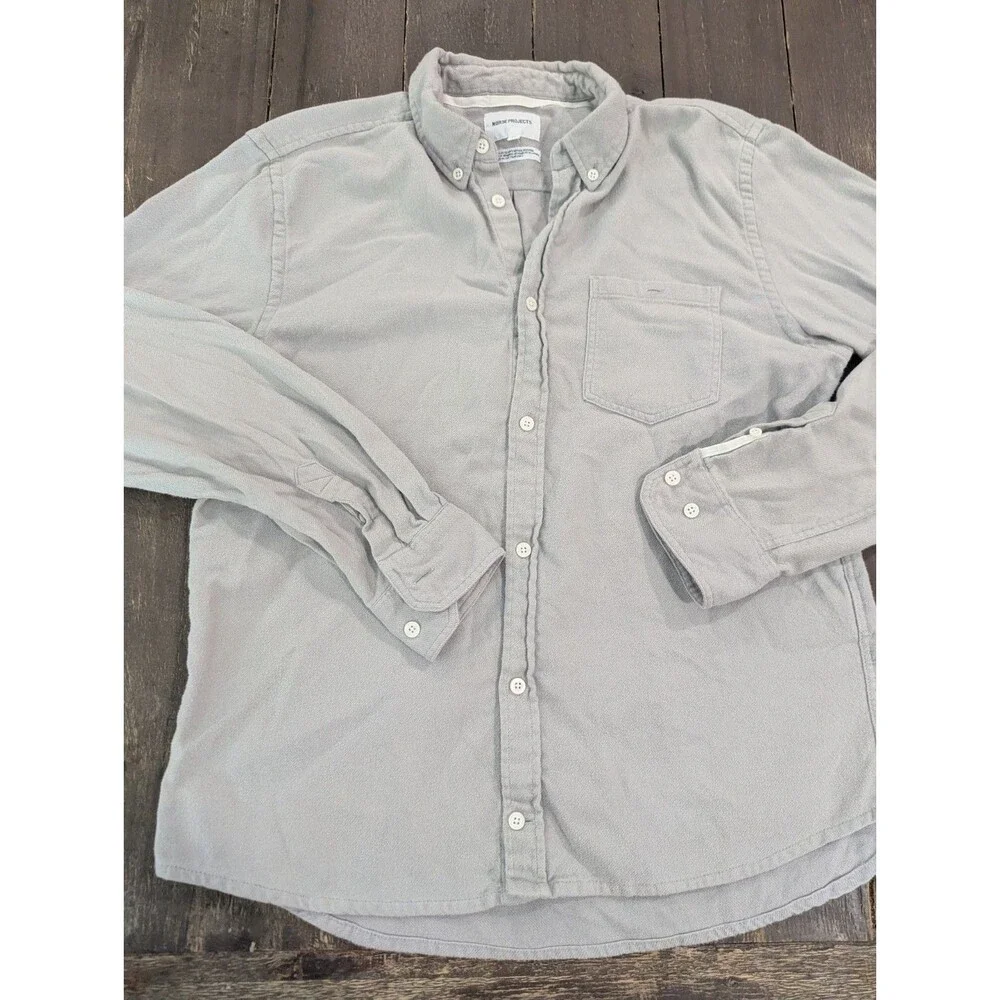 Norse Projects Gray Soft Cotton Button Ups Shirt